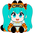 Miku x Garfield Plush (9in)