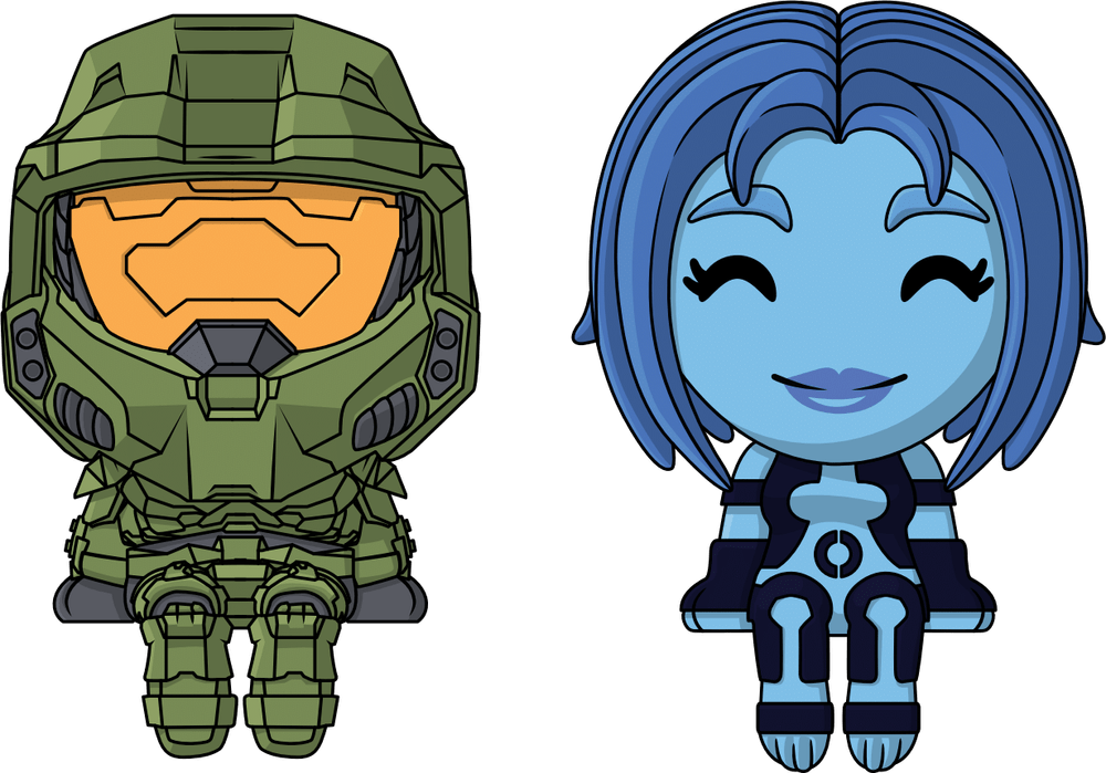 The Master Chief & Cortana Monitor Buddiez