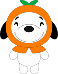 Orange Snoopy Keychain (5in)