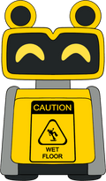 Wet Floor Bot Shoulder Rider (6in)