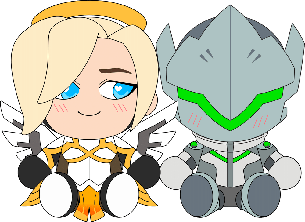 Genji & Mercy Plush (9in)