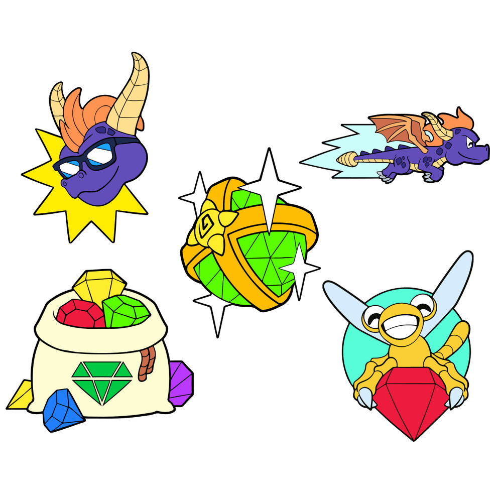 Spyro Pin Set